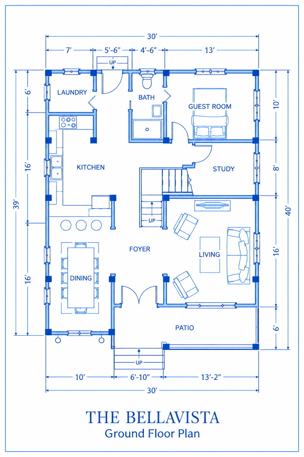 The Bellavista — Ground Floor Plan